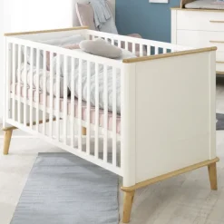roba Babybett PAULINE weiß/ braun