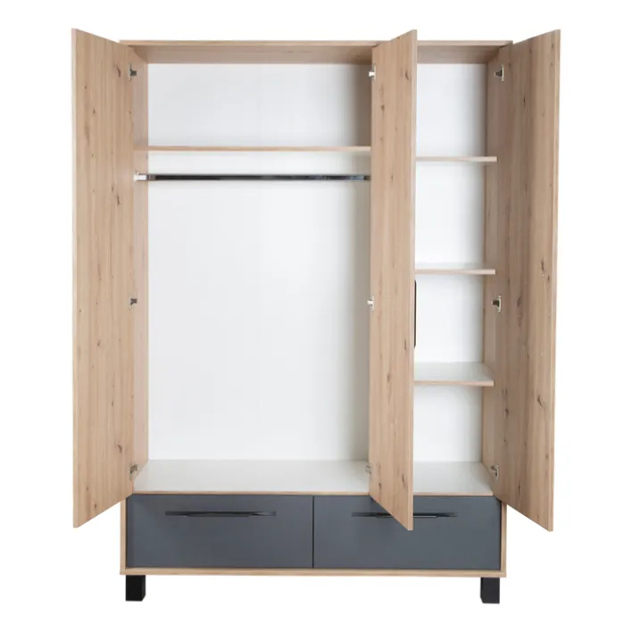 roba Baby-Kleiderschrank ARTESANA braun/ grau