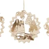 SAICO Weihnachtsbaumschmuck 3tlg. Set DREI HASELNÜSSE FÜR ASCHENBRÖDEL 8,5x8x0,3 cm