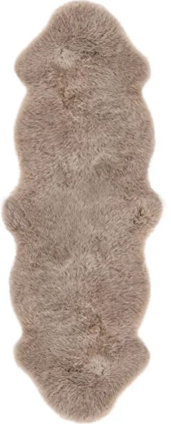 Schaffell UNIKAT OAKLAND II 60 x 160 cm taupe
