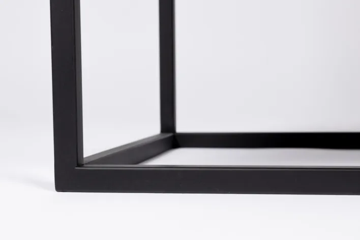 Schrank JOANNA 70 x 145 cm Rattangeflecht/schwarz