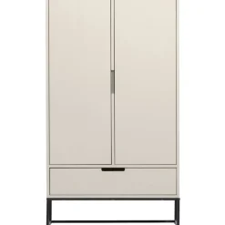 Schrank SILAS 85 x 149 cm Kiefer massiv im Farbton Staub