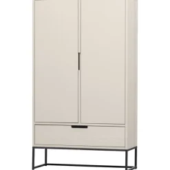 Schrank SILAS 85 x 149 cm Kiefer massiv im Farbton Staub