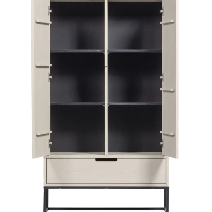 Schrank SILAS 85 x 149 cm Kiefer massiv im Farbton Staub