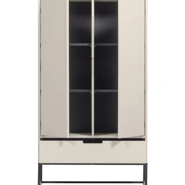 Schrank SILAS 85 x 149 cm Kiefer massiv im Farbton Staub