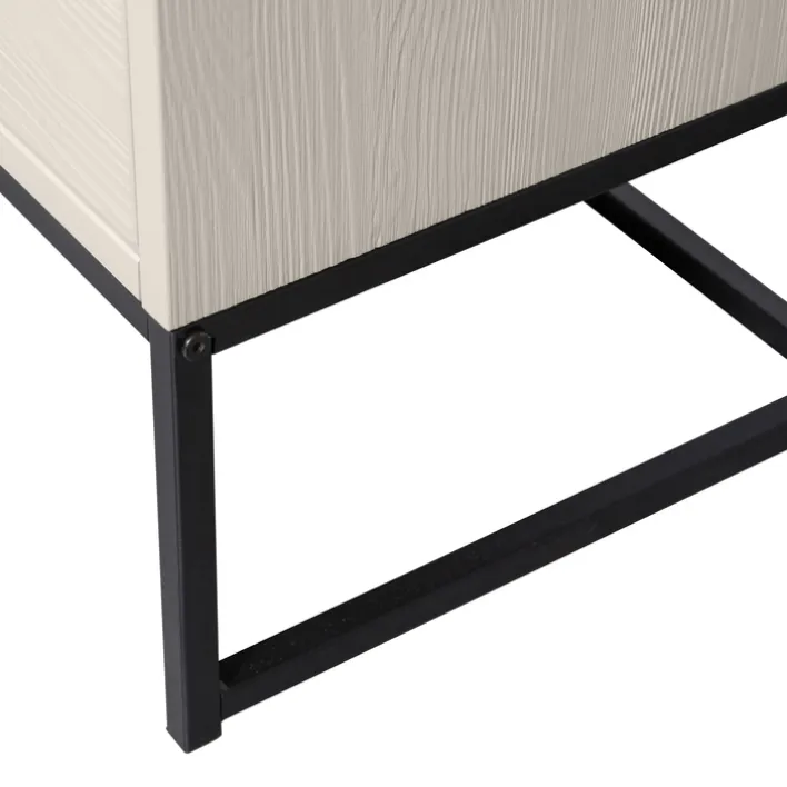 Schrank SILAS 85 x 149 cm Kiefer massiv im Farbton Staub