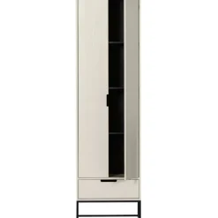 Schrank SILAS 60 x 210 cm Kiefer massiv im Farbton Staub