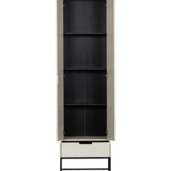 Schrank SILAS 60 x 210 cm Kiefer massiv im Farbton Staub