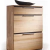 Schuhkipper VICENZA 80 x 108 cm Kernbuche massiv natur geölt/Absetzung Anthrazit gebeizt