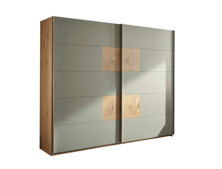 Schwebetürenschrank SIMADA braun/ grün