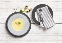 Seltmann Weiden Dessertteller NO LIMITS 6er Set anthrazit/ weiß