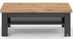 set one by Musterring Couchtisch YORK 65 anthrazit /Eiche Artisan