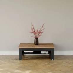 set one by Musterring Couchtisch YORK 65 anthrazit /Eiche Artisan