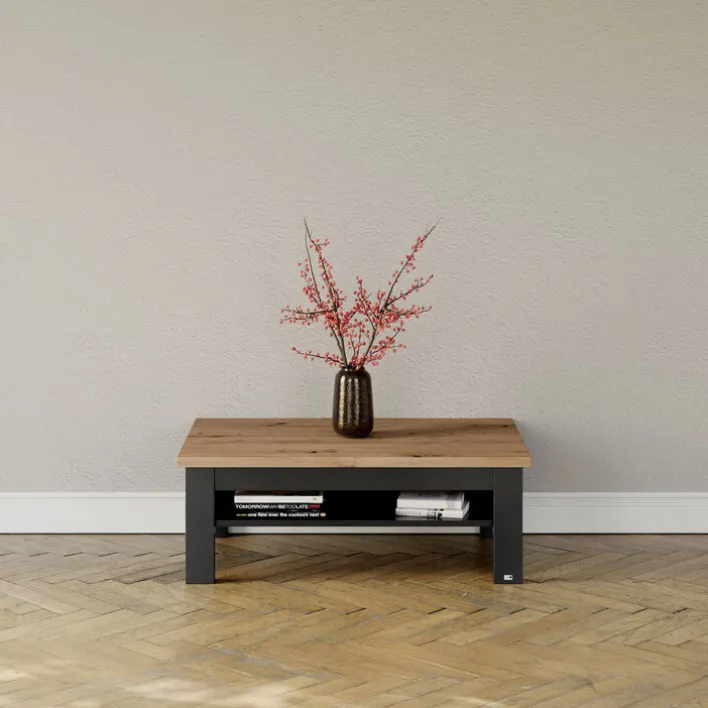 set one by Musterring Couchtisch YORK 65 anthrazit /Eiche Artisan