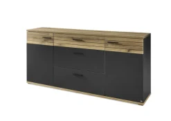 Set one by Musterring Kommode QUINCY  180x82 cm Anthrazit/Coast Evoke Eiche