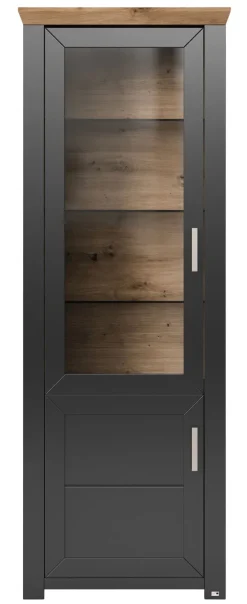 set one by Musterring Vitrine YORK 01 anthrazit /Eiche Artisan