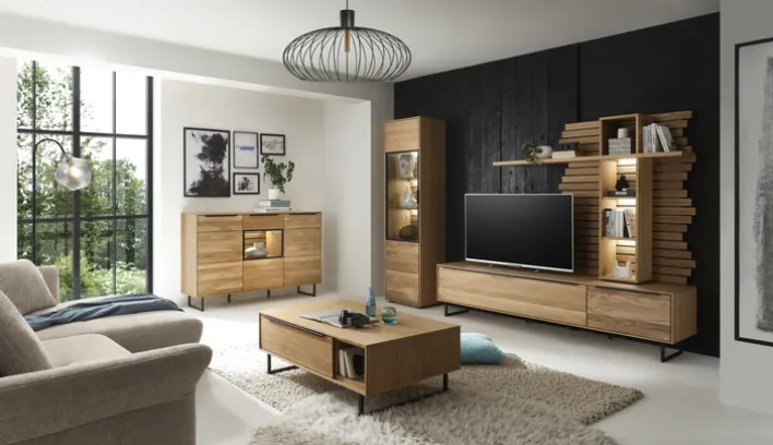 set one by Musterring Wandpaneel JACKSON 160 x 129 cm Eiche furniert/ Eiche-furniert