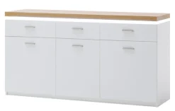 Sideboard AARON weiß/ braun