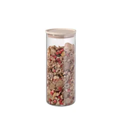 SIMAX Vorratsglas mit Holzdeckel 1500 ml Sicherheitsglas transparent