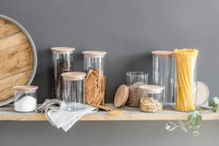 SIMAX Vorratsglas mit Holzdeckel 1500 ml Sicherheitsglas transparent