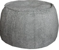 Sitzsack-Hocker KAYLA 41 x 60 cm hellgrau