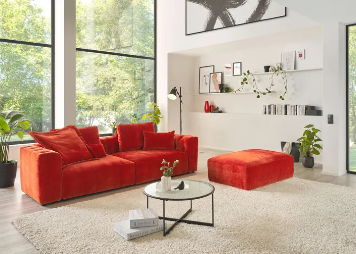 Sofa 2-Sitzer CLUB HOUSE 2-Sitzer aperolrot