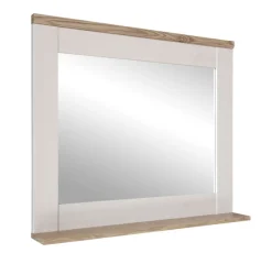 Spiegel CASA 80 x 70 cm braun/ weiß