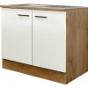 Spülenunterschrank Avila Weiß/Braun