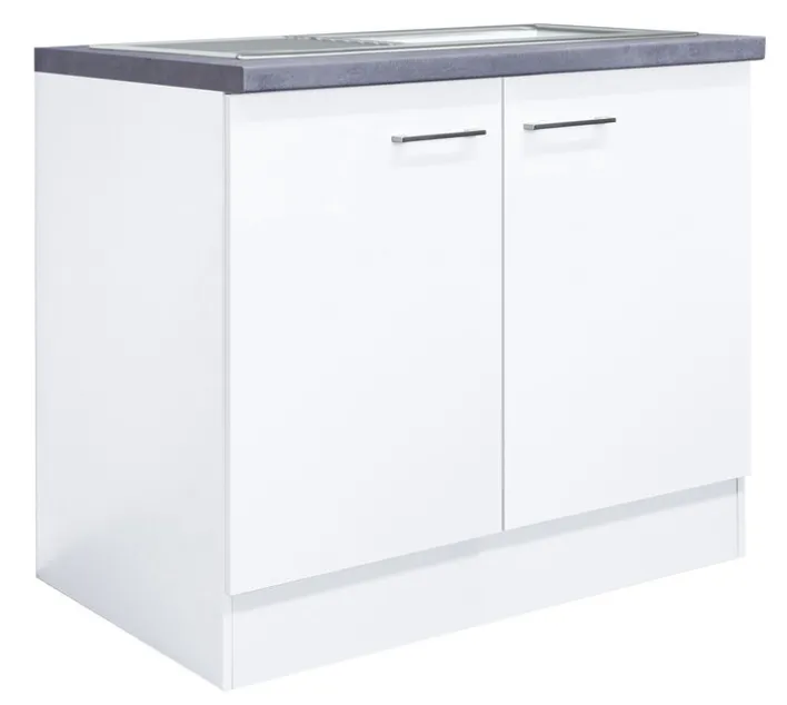 Spülenunterschrank MEGGIE 100 x 85 x 57 cm weiß