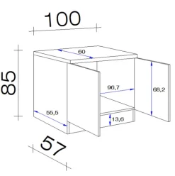 Spülenunterschrank WITO 100 cm weiß