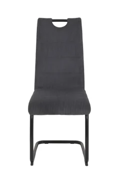 Stuhl NEREA Webstoff Cord anthrazit/Schwinggestell schwarz