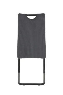 Stuhl NEREA Webstoff Cord anthrazit/Schwinggestell schwarz