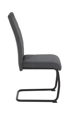 Stuhl NEREA Webstoff Cord anthrazit/Schwinggestell schwarz