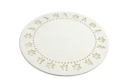 Tisch- und Platzset MERRY CHRISTMAS Filz Ø 38 cm Weiß