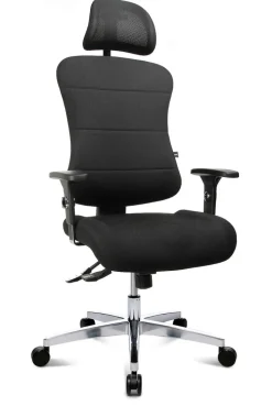 TOPSTAR Drehstuhl SITNESS CREATE Textil Aluminiumgestell schwarz mit Armlehnen