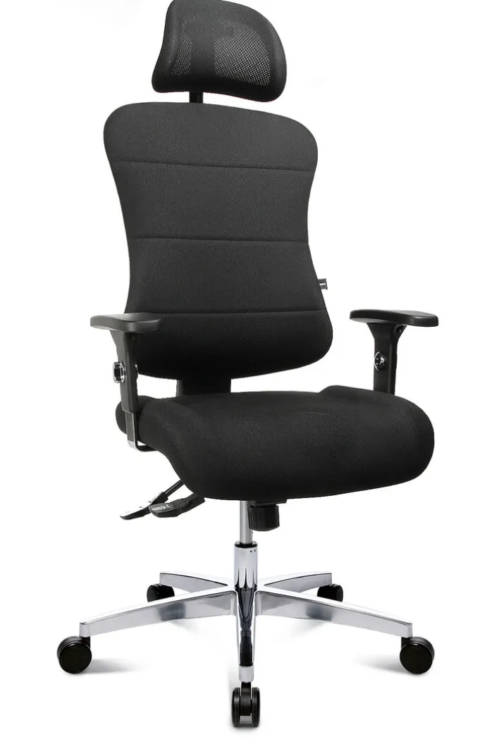 TOPSTAR Drehstuhl SITNESS CREATE Textil Aluminiumgestell schwarz mit Armlehnen