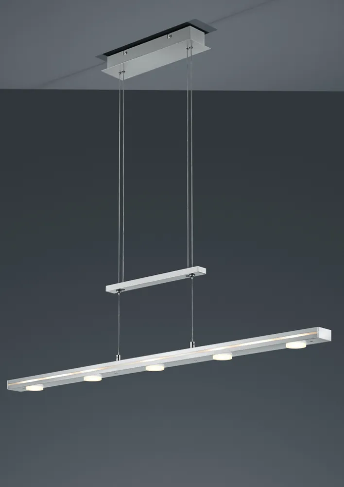 Trio LED Balkenpendel Lacal nickelfarbig