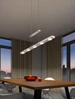 Trio LED Balkenpendel Lacal nickelfarbig