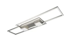 TRIO LED Deckenlampe ALBANY 100 cm nickelfarbig