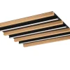 TRIO LED Deckenlampe FONTANA 46 x 46 cm schwarz /naturfarbig