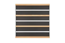 TRIO LED Deckenlampe FONTANA 46 x 46 cm schwarz /naturfarbig