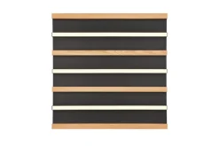 TRIO LED Deckenlampe FONTANA 46 x 46 cm schwarz /naturfarbig
