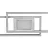 TRIO LED Deckenlampe GANADO 110 x 21 cm nickelfarbig