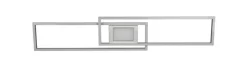 TRIO LED Deckenlampe GANADO 110 x 21 cm nickelfarbig