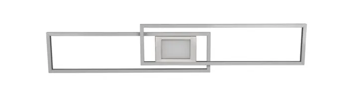 TRIO LED Deckenlampe GANADO 110 x 21 cm nickelfarbig