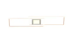 TRIO LED Deckenlampe GANADO 110 x 21 cm nickelfarbig