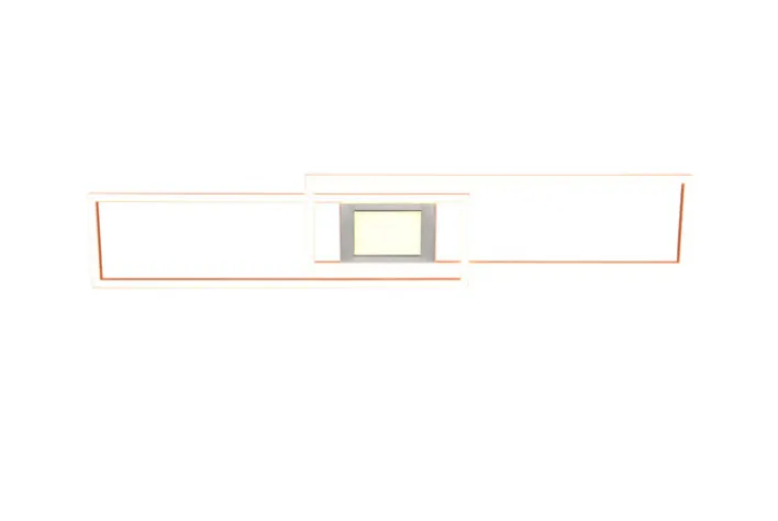 TRIO LED Deckenlampe GANADO 110 x 21 cm nickelfarbig