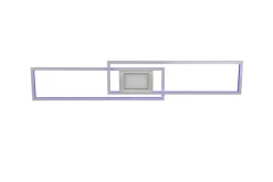 TRIO LED Deckenlampe GANADO 110 x 21 cm nickelfarbig