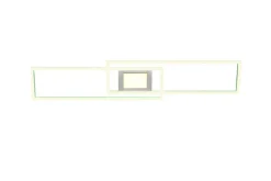 TRIO LED Deckenlampe GANADO 110 x 21 cm nickelfarbig
