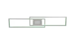 TRIO LED Deckenlampe GANADO 110 x 21 cm nickelfarbig